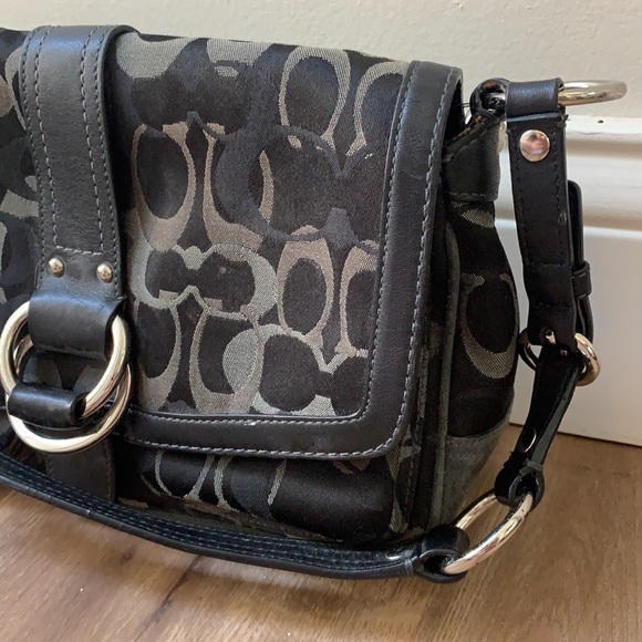 Coach Black Signature Optic C Satchel Bag - Picture 3 of 13